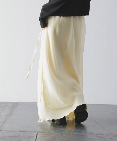 PURE BRIGHT（ピュアブライト）の「フラワーモチーフオーガンジースカート（スカート・レディース・ブラック/アイボリー・FREE）」の13枚目の写真