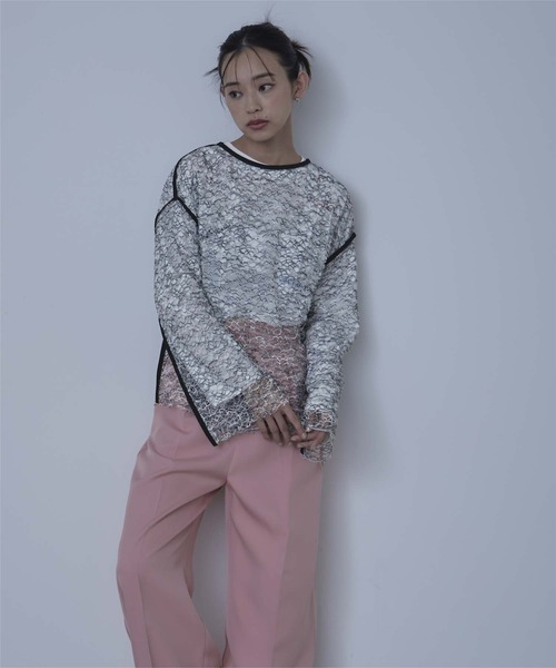 miette(ミエット)の「ランダム刺繍ロンT(Tシャツ/カットソー・レディース・ベージュ/オフホワイト/ブラック・FREE)」の11枚目の写真