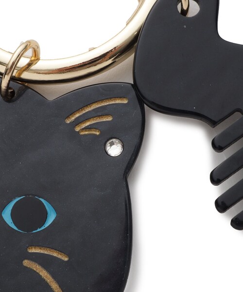 grove(グローブ)の「ネコフェイスコームバッグチャーム(チャーム・レディース・ブラック/グレー/アイボリー・00)」の6枚目の写真