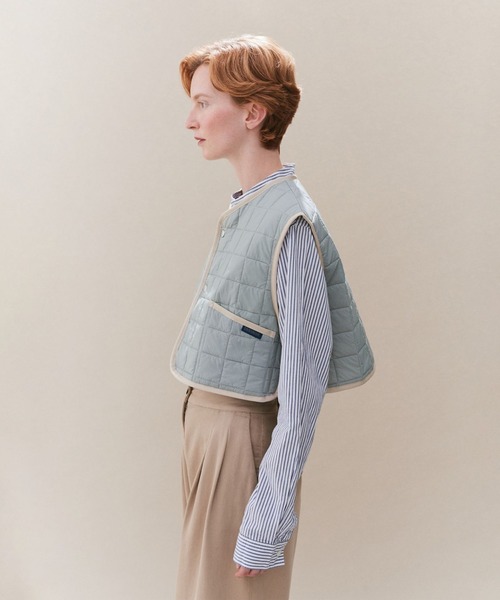 LAVENHAM（ラベンハム）の「DB Thornham Gilet Womens / ディービー ソーンハム ジレ ウィメンズ（ベスト・レディース・シルバー/ブラック・12/10/8/6/14）」の20枚目の写真