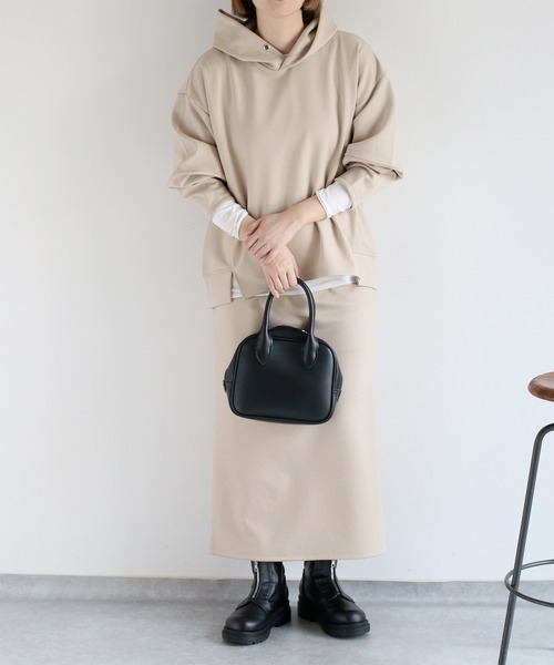 cepo（セポ）の「〈セットアイテム〉ダンボールフーディセットアップ（パーカー・レディース・オフホワイト/ブラック/ベージュ・M）」の10枚目の写真