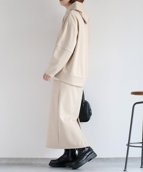 cepo（セポ）の「〈セットアイテム〉ダンボールフーディセットアップ（パーカー・レディース・オフホワイト/ブラック/ベージュ・M）」の9枚目の写真