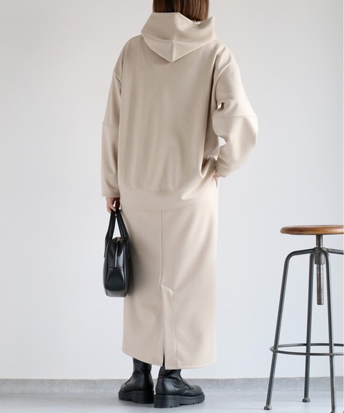 cepo（セポ）の「〈セットアイテム〉ダンボールフーディセットアップ（パーカー・レディース・オフホワイト/ブラック/ベージュ・M）」の7枚目の写真