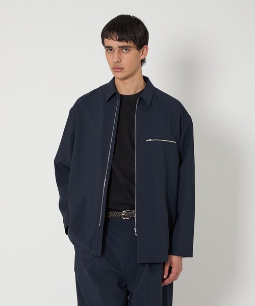 MONKEY TIME(モンキータイム)の「RENU TROシリーズ ジップ シャツ -セットアップ対応-(シャツ/ブラウス・メンズ・ブラック/ダークグレー/ネイビー・S/M/L/XL)」の3枚目の写真