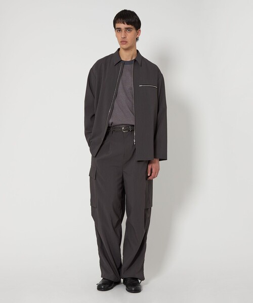 MONKEY TIME(モンキータイム)の「RENU TROシリーズ ジップ シャツ -セットアップ対応-(シャツ/ブラウス・メンズ・ブラック/ダークグレー/ネイビー・S/M/L/XL)」の2枚目の写真