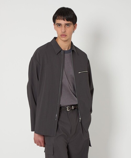 MONKEY TIME(モンキータイム)の「RENU TROシリーズ ジップ シャツ -セットアップ対応-(シャツ/ブラウス・メンズ・ブラック/ダークグレー/ネイビー・S/M/L/XL)」の22枚目の写真