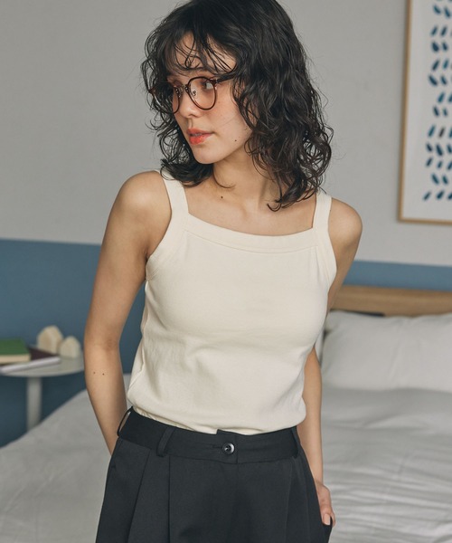 アソート スクエアネック カップ付きキャミソール MONO-MART LADY'S