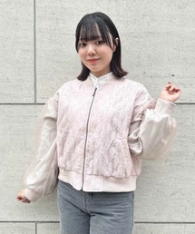 チュールスリーブジャガードブルゾン/fint　フィント