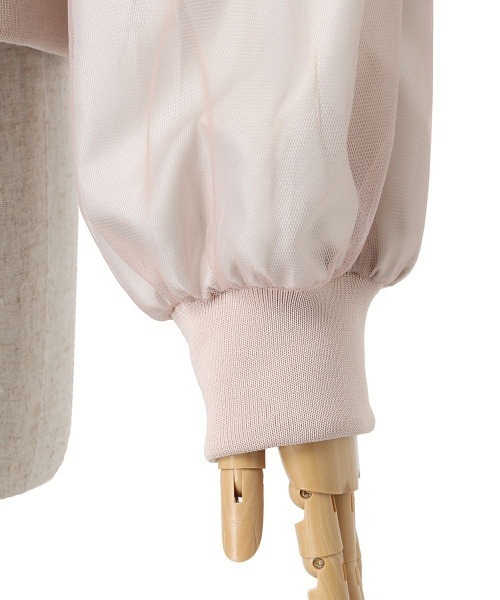 F i.n.t（フィント）の「チュールスリーブジャガードブルゾン/fint　フィント（ブルゾン・レディース・アイボリー/ライトピンク・FREE）」の19枚目の写真