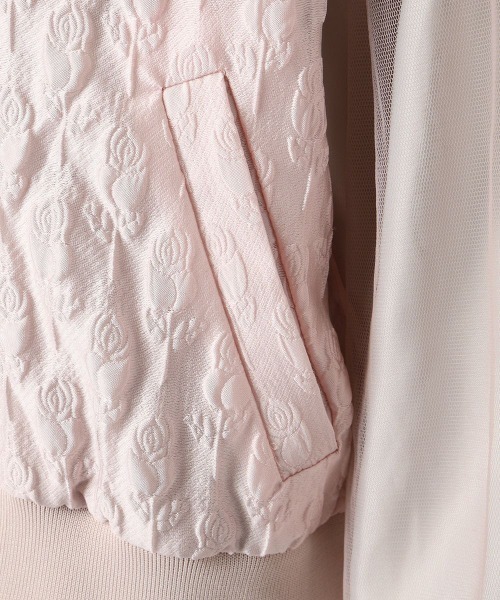 F i.n.t（フィント）の「チュールスリーブジャガードブルゾン/fint　フィント（ブルゾン・レディース・アイボリー/ライトピンク・FREE）」の20枚目の写真