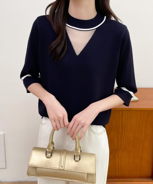 ABITOKYO(アビトーキョー)の「フロントシアードッキング配色ラインニットプルオーバー(ニット/セーター・レディース・ブラック/ベージュ/ネイビー・M/L)」の18枚目の写真