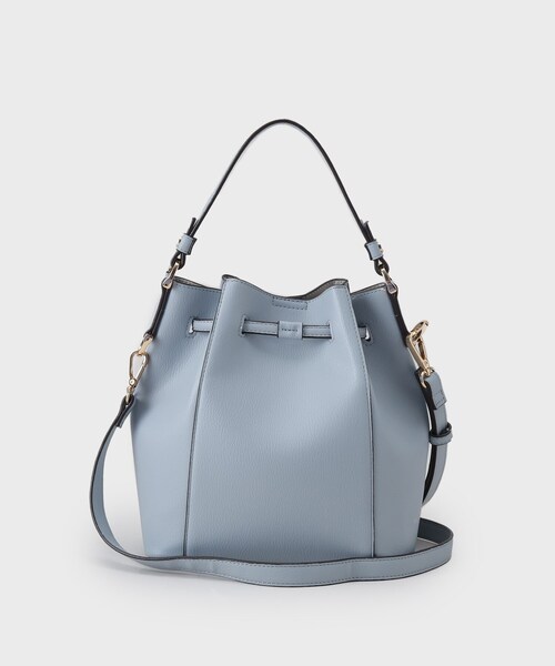 THE SHOP TK （ザ ショップ ティーケー ）の「巾着合皮バッグ（ショルダーバッグ・レディース・サックスブルー/オフホワイト/ブラック・00）」の7枚目の写真