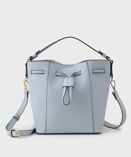 THE SHOP TK （ザ ショップ ティーケー ）の「巾着合皮バッグ（ショルダーバッグ・レディース・サックスブルー/オフホワイト/ブラック・00）」の9枚目の写真