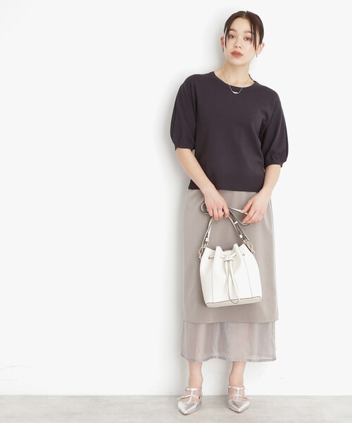 THE SHOP TK （ザ ショップ ティーケー ）の「巾着合皮バッグ（ショルダーバッグ・レディース・サックスブルー/オフホワイト/ブラック・00）」の21枚目の写真