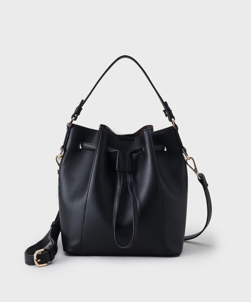 THE SHOP TK （ザ ショップ ティーケー ）の「巾着合皮バッグ（ショルダーバッグ・レディース・サックスブルー/オフホワイト/ブラック・00）」の22枚目の写真