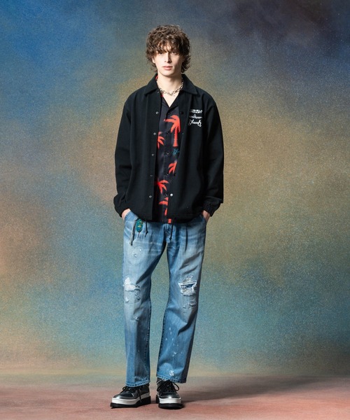 glamb(グラム)の「Palm Aloha Shirt / パームアロハシャツ(シャツ/ブラウス・メンズ・ベージュ/ブラック・S/M/L)」の6枚目の写真