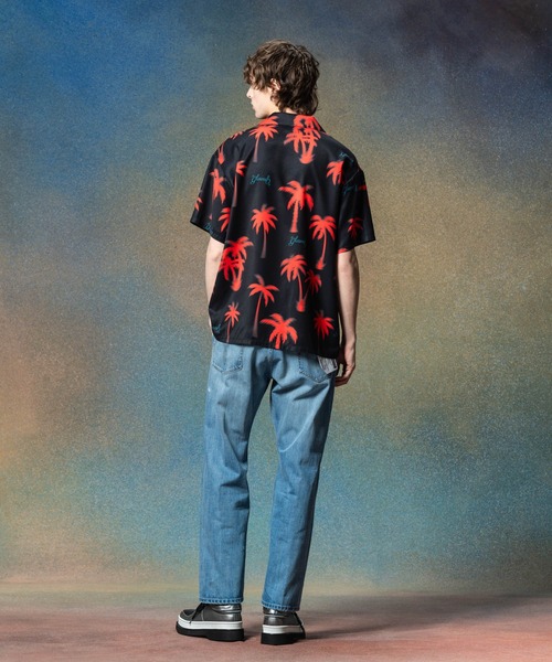 glamb(グラム)の「Palm Aloha Shirt / パームアロハシャツ(シャツ/ブラウス・メンズ・ベージュ/ブラック・S/M/L)」の5枚目の写真