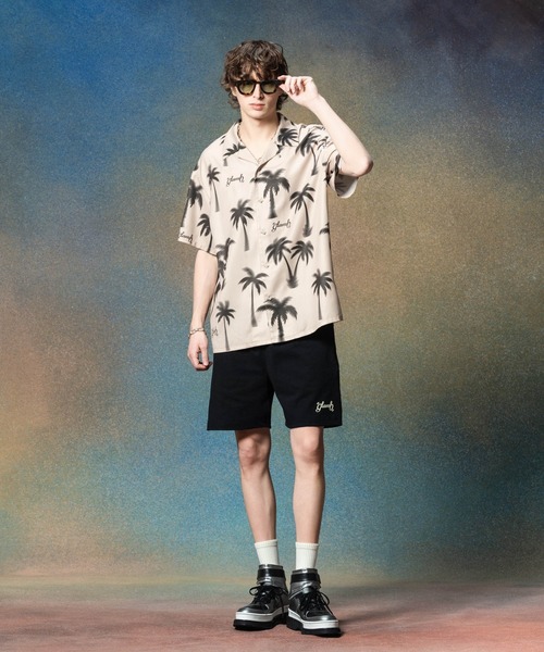 glamb(グラム)の「Palm Aloha Shirt / パームアロハシャツ(シャツ/ブラウス・メンズ・ベージュ/ブラック・S/M/L)」の9枚目の写真