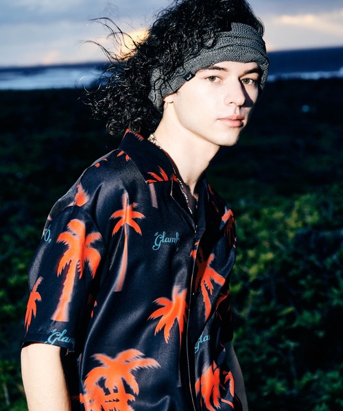 glamb(グラム)の「Palm Aloha Shirt / パームアロハシャツ(シャツ/ブラウス・メンズ・ベージュ/ブラック・S/M/L)」の13枚目の写真