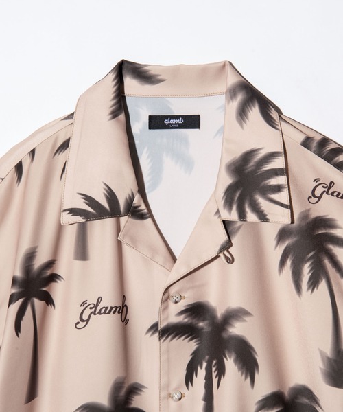 glamb(グラム)の「Palm Aloha Shirt / パームアロハシャツ(シャツ/ブラウス・メンズ・ベージュ/ブラック・S/M/L)」の16枚目の写真