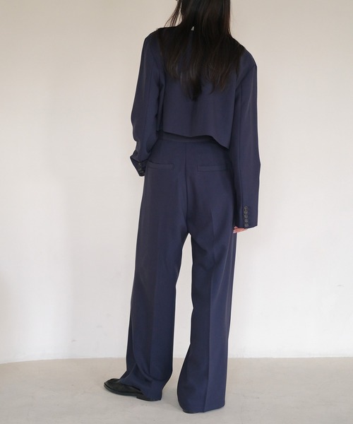 AKTE（アクテ）の「ハイウエストワイドパンツ（その他パンツ・レディース・ベージュ/ネイビー・1/2/2T）」の8枚目の写真