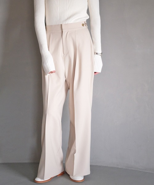 AKTE（アクテ）の「ハイウエストワイドパンツ（その他パンツ・レディース・ベージュ/ネイビー・1/2/2T）」の13枚目の写真