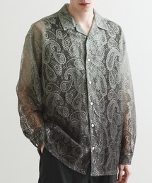 グラデペイズリーレースシャツ