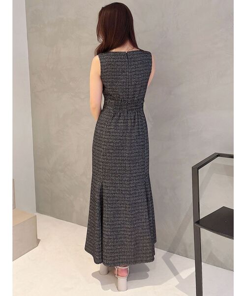 MERCURYDUO(マーキュリーデュオ)の「カットアウトツイードマーメイドワンピース(ワンピース・レディース・ブラック/ライトブルー/ライトグレー・MEDIUM/SMALL)」の12枚目の写真