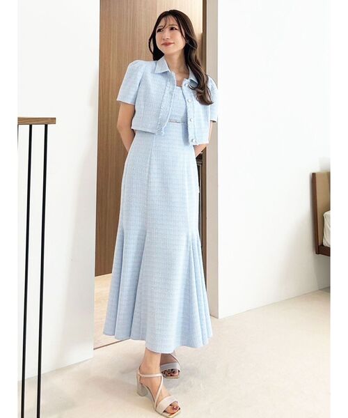 セール】カットアウトツイードマーメイドワンピース（ワンピース