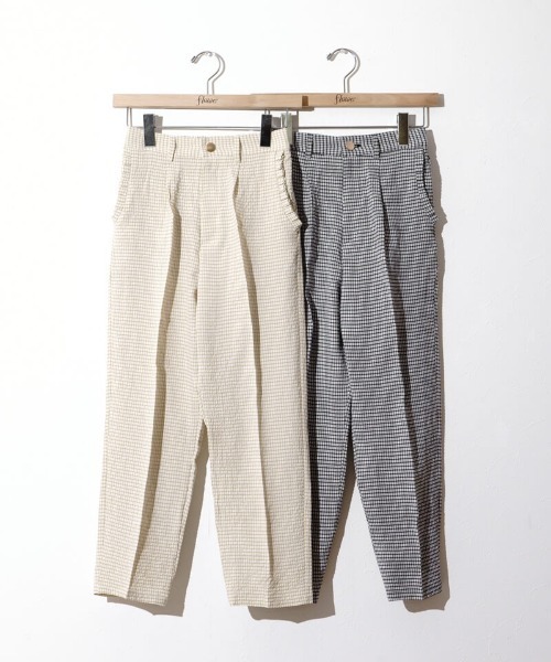 flower（フラワー）の「ステップギンガムパンツ（その他パンツ・レディース・ベージュ/ブラック・FREE）」の15枚目の写真