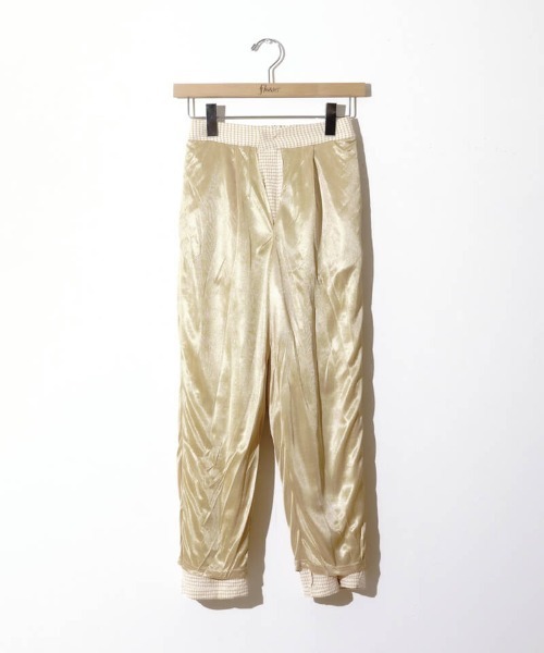 flower（フラワー）の「ステップギンガムパンツ（その他パンツ・レディース・ベージュ/ブラック・FREE）」の16枚目の写真