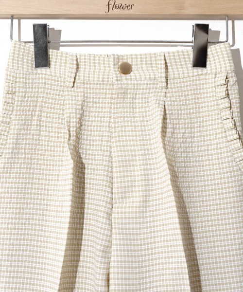 flower（フラワー）の「ステップギンガムパンツ（その他パンツ・レディース・ベージュ/ブラック・FREE）」の19枚目の写真