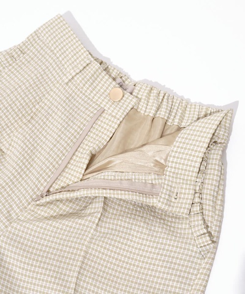 flower（フラワー）の「ステップギンガムパンツ（その他パンツ・レディース・ベージュ/ブラック・FREE）」の20枚目の写真