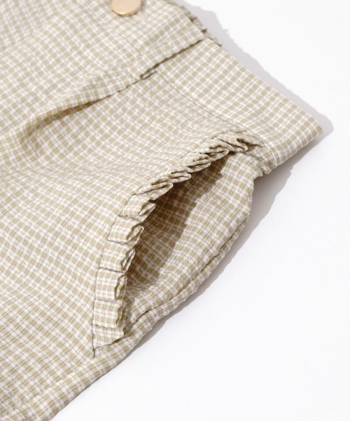 flower（フラワー）の「ステップギンガムパンツ（その他パンツ・レディース・ベージュ/ブラック・FREE）」の22枚目の写真