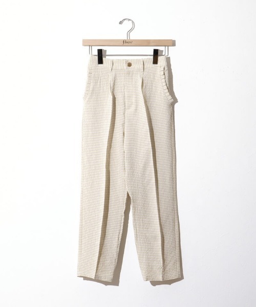 flower（フラワー）の「ステップギンガムパンツ（その他パンツ・レディース・ベージュ/ブラック・FREE）」の13枚目の写真