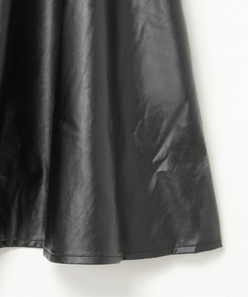 VENCEEXCHANGE（ヴァンスエクスチェンジ）の「合皮ジャンスカ（ジャンパースカート・レディース・ブラック/ブラウン・FREE）」の6枚目の写真