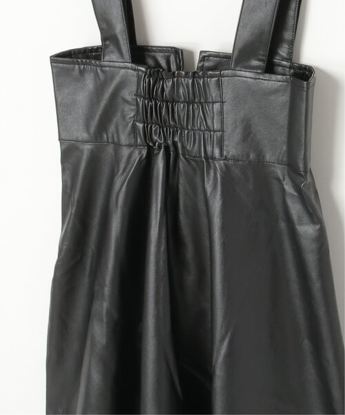 VENCEEXCHANGE（ヴァンスエクスチェンジ）の「合皮ジャンスカ（ジャンパースカート・レディース・ブラック/ブラウン・FREE）」の8枚目の写真