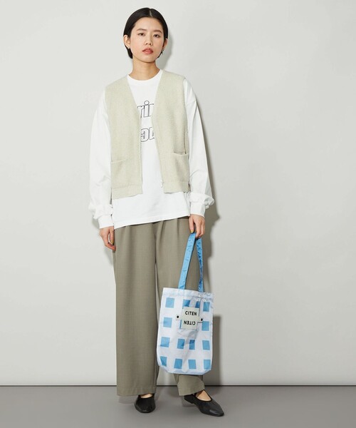 CITEN（シテン）の「＜CITEN＞エッセンシャルニットベスト（ベスト・レディース・ライトグレー/ネイビー/グレー・FREE）」の12枚目の写真