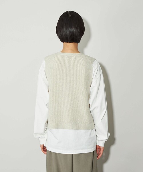 CITEN（シテン）の「＜CITEN＞エッセンシャルニットベスト（ベスト・レディース・ライトグレー/ネイビー/グレー・FREE）」の6枚目の写真