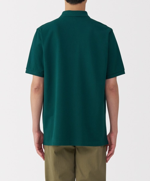 無印良品（ムジルシリョウヒン）の「紳士　洗いざらし鹿の子編み半袖ポロシャツ（ポロシャツ・メンズ・ホワイト/ダークネイビー/ブラウン/グレー/ダークグリーン/ブラック・S/M/L/XL）」の17枚目の写真