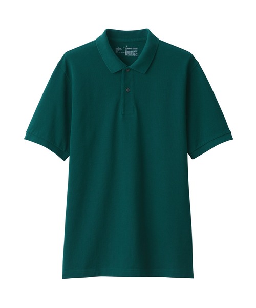 無印良品（ムジルシリョウヒン）の「紳士　洗いざらし鹿の子編み半袖ポロシャツ（ポロシャツ・メンズ・ホワイト/ダークネイビー/ブラウン/グレー/ダークグリーン/ブラック・S/M/L/XL）」の20枚目の写真