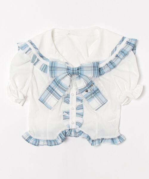 Ank Rouge(アンクルージュ)の「安全ピンセーラーブラウス(シャツ/ブラウス・レディース・ホワイト/ピンク/ブラック・M)」の20枚目の写真