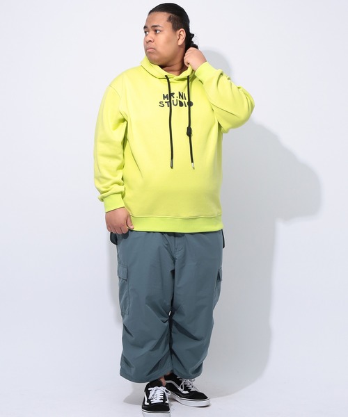 B&T CLUB(ビーティークラブ)の「B&T CLUB (ビーアンドティークラブ) ポケット パラシュートカーゴ 7分丈 パンツ(カーゴパンツ・メンズ・ブラック/ダークグレー・X1(3L~4L)/X2(4L~5L)/X3(6L~7L)/X4(8L~9L))」の11枚目の写真