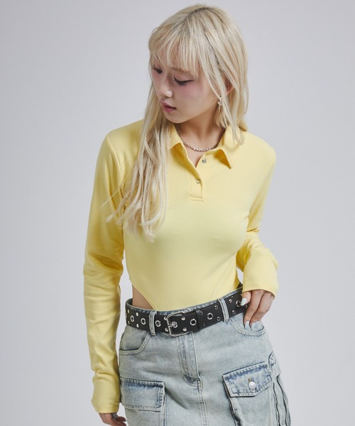 公式の店舗 セール】カットリブボディスーツ（Tシャツ/カットソー）｜ENVYM トップス