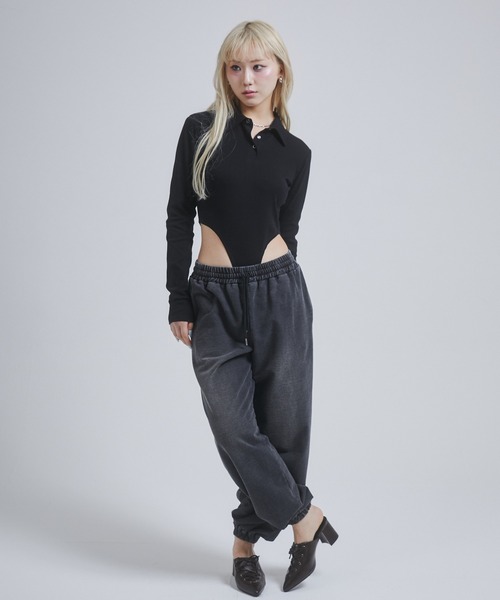 ENVYM(アンビー)の「カットリブボディスーツ(Tシャツ/カットソー・レディース・ホワイト/イエロー/ブラック・FREE)」の21枚目の写真