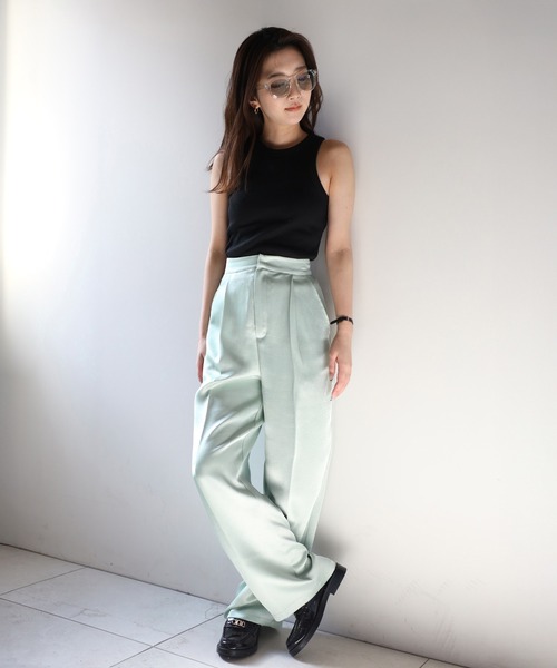 glossy satin pants / グロッシーサテンパンツ（その他パンツ