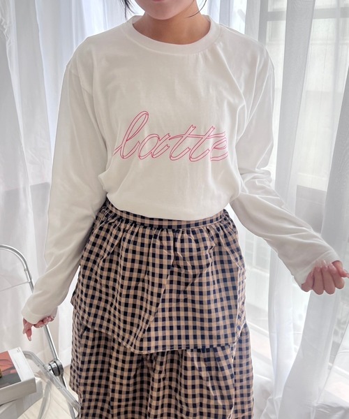 merrylatte(メリーラテ)の「LatteデザインロンT/長袖Tシャツ(Tシャツ/カットソー・レディース・B/C/D/E/F/A・MEDIUM)」の1枚目の写真