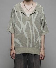 CASPER JOHN（キャスパージョン）の「Marble skipper knit polo shirts/マーブルスキッパーニットポロシャツ（ポロシャツ）」
