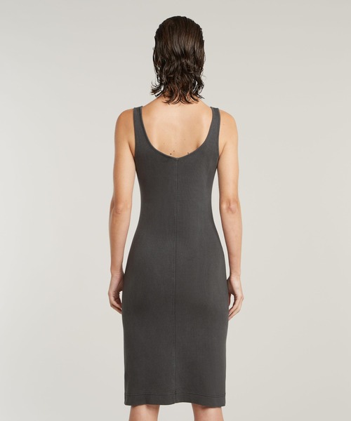 セール】OVERDYED ASYMMETRIC ZIP DRESS/オーバーダイ