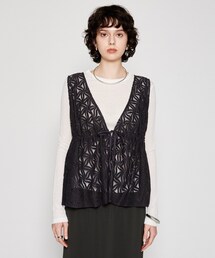 cloenc | 【手洗い可／着映え】フラワーレーストップス(シャツ/ブラウス)